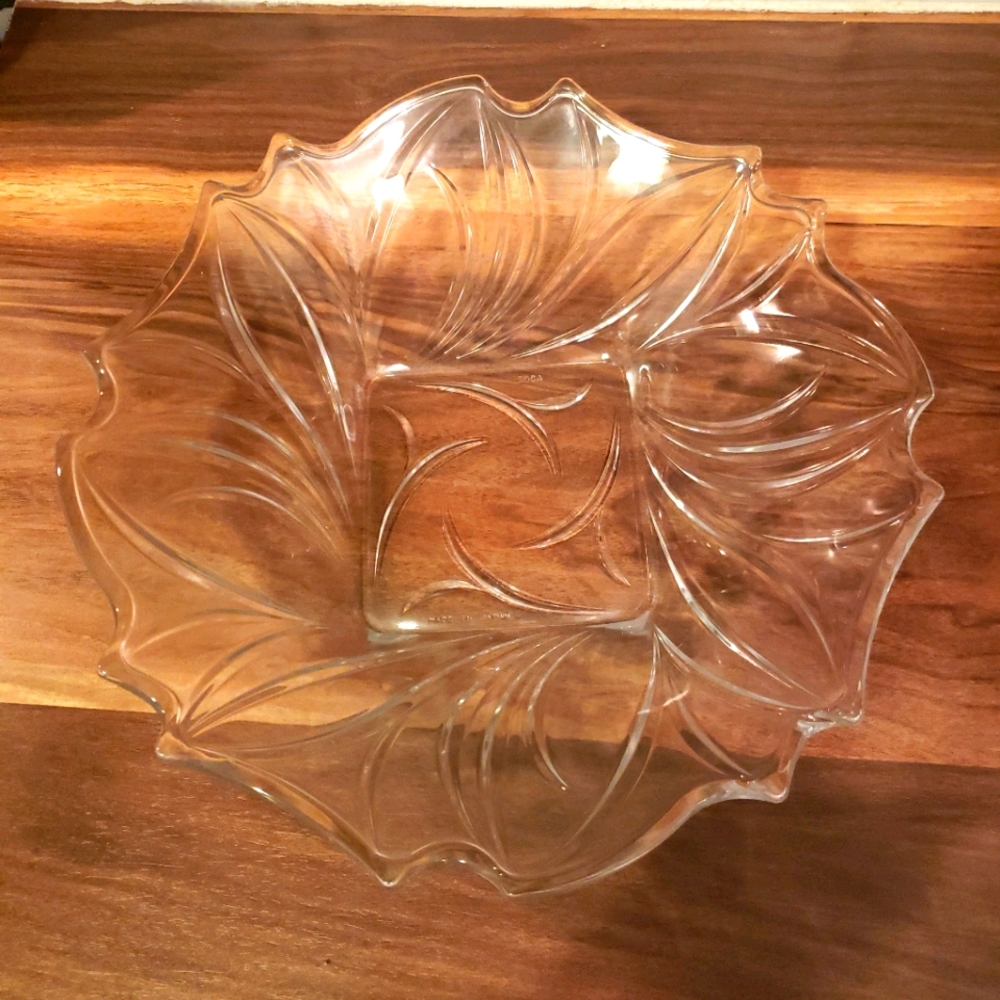 SOGA Japan Crystal Clear Centerpiece Fruit Bowl